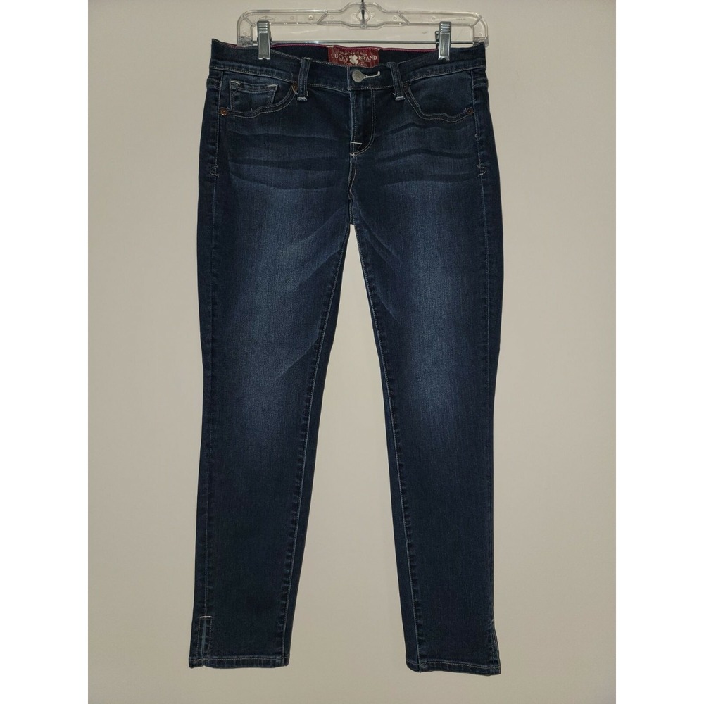 Lucky Brand Women's‎ Dark Wash Skinny Leg Jeans with Side Slits Size 4